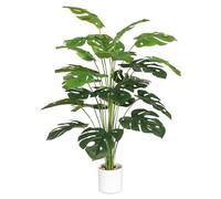 Tuocal Plantas artificiales de 28 pulgadas, palmera tropical falsa en maceta, planta sintética alta para decoración de interiores y exteriores, hogar, jardín, oficina