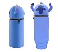 Tuofang Portalápices Kawaii Silicona, Vertikales Niedliches Federmäppchen, Portatodo Cubilete 2 en 1, Telescópica Pencil Estuche, Utiliza Organizar Transportar Material Oficina Diario
