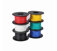 Tuofeng 14awg cable de silicio flexible, alambre de cobre recubierto de estaño No. 14 cable aislado de Goma de silicio (4 metros y 6 colores diferentes cada uno) trenzado