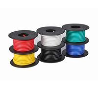 TUOFENG Alambre de silicona de 14 AWG de 4 m, 6 colores, alambre trenzado flexible de cobre estañado de 600 V, resistente a altas temperaturas (OD: 3,5 mm) para cableado eléctrico automotriz, marino