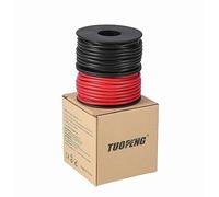 TUOFENG Cable de calibre 18, 30 m Cable de conexión de aislamiento de silicona súper flexible 15 m Negro y 15 m Rojo 2 cables separados Cable de cobre estañado