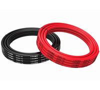 TUOFENG Cable eléctrico de calibre 10 Cable de silicona 10 AWG 10 metros [5 m negro y 5 m rojo] Flexible de alambre de cobre estañado para cable de abrazadera de batería automática