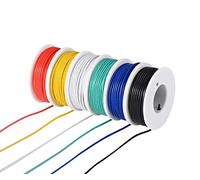 TUOFENG Cable eléctrico de PVC calibre 22 AWG, bobinas de cable trenzado de 9 m, set de cable de cobre estañado para bricolaje