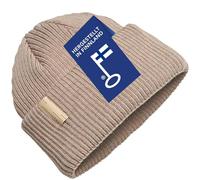 TUOHIMÄKI Fisherman Beanie Beige Natural Merino - Docker Fischer Mütze Sand kurz eng Herren Damen - Seemannsmütze atmungsaktiv Outdoor - Made in Finland