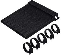 Tuokay Ataduras de Cable Reutilizables, 100 Pcs Gancho y Bucle Correas, Cable Correas Set, Cable Ties Ajustables, Gancho Bucle Correas, Cable Organizador (150 * 12MM, Negro)