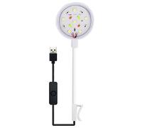 Tuokend Luz LED para pecera pequeña con clip USB para plantas, acuarios, agua, hierba, lámparas de peces