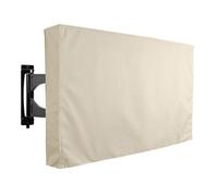 TUOKLNC Cubierta de TV para exteriores, resistente a la intemperie, a prueba de polvo, protector universal para pantalla de televisión LCD de 32, 36, 40, 46, 50, 55, 60, 65 pulgadas, color beige, 70