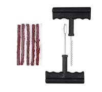 TUOKLNC Kit de reparación de neumáticos sin cámara con herramientas de mango en T, juego de reparación de pinchazos profesional resistente para motocicleta, coche, camión, SUV, reparación de