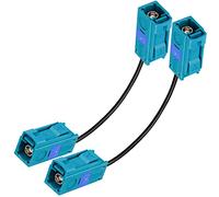 TUOLNK 2 paquetes de 6 pulgadas Fakra Z hembra a Fakra Z hembra Cable de extensión de radio de coche Cable coaxial de coleta RG174 Cable coaxial de radio de coche RF