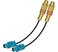 TUOLNK 2 paquetes de 6 pulgadas Fakra Z Waterblue macho a RCA hembra Cable coaxial de puente flexible para coche DVD Cable de extensión RG174 RF Cable coaxial
