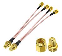 TUOLNK 2 unidades 6 pulgadas 15 cm SMA hembra divisor de cable SMA hembra a doble SMA macho en forma de V cable coaxial SMA hembra adaptador cable coaxial tipo V