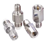 TUOLNK 4 Tipo Set SMA a FME 4G Kit de adaptador de antena Adaptador coaxial Kit de adaptador de antena WiFi para cable coaxial Antena WiFi Dispositivo de LAN inalámbrica SMA a FME Conector coaxial RF
