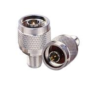 TUOLNK Adaptador coaxial N a F Tipo N Macho a Conector coaxial Hembra Tipo F para enrutador de Cable coaxial 2 Piezas