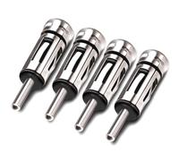 TUOLNK Adaptador de Antena aérea de Radio DIN Macho a ISO Hembra, Adaptador estéreo Universal para vehículo, Conector ISO a Conector DIN para Radio de Audio de vehículo, 4 Unidades