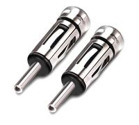 TUOLNK Adaptador de Antena aérea de Radio DIN Macho a ISO Hembra, Adaptador estéreo Universal para vehículo, Conector ISO a Conector DIN para Radio de Audio de vehículo, 2 Unidades