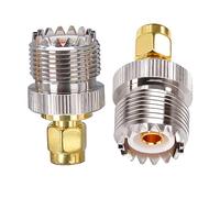 TUOLNK Adaptador SMA a PL259 Macho a UHF PL-259 Conector coaxial Hembra para Antena de Radio CB SO239 Conector Hembra a SMA Macho Adaptador coaxial 2 Piezas