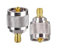 TUOLNK Adaptador SMA a PL259 SMA hembra a UHF PL-259 Conector coaxial macho para antena de radio CB SO239 Enchufe macho a SMA Adaptador coaxial hembra Jack 2pcs