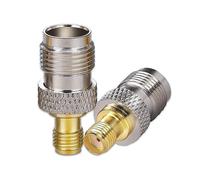 TUOLNK Adaptador SMA a TNC, conector coaxial SMA hembra a TNC hembra para enrutador de antena, adaptador Coaxial SMA TNC 2 piezas