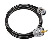 TUOLNK BNC a UHF Cable puente RG58 SO239 PL259 Pigtail 6,6 ft (2 m) Resistente a pérdidas para CB Funk