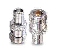 TUOLNK BNC hembra a N hembra Coax Adatper N-Type hembra Jack a BNC hembra Jack RF conector coaxial para antena WiFi Cable de extensión 2 uds