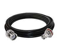 TUOLNK BNC RG58 Coaxial Cable Macho a Hembra Mamparo - 16.4ft (5M) para CB HAM Radio Antena, Sistema de Seguridad CCTV y WiFi