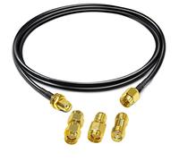 TUOLNK Cable Coaxial RG174 SMA Macho a Hembra 3.3FT(1M) + 3 PCS Juego de Adaptadores para Radioaficionado, Antena 3G 4G LTE, Equipo SDR, ADS-B, GPS