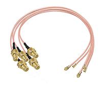 TUOLNK Cable coaxial RP-SMA a IPX UFL U.FL IPX a RPSMA Cable coaxial de baja pérdida hembra Pigtail para enrutador Wifi Mini PCI Cable de antena de extensión 12 pulgadas (30 cm) 5 piezas