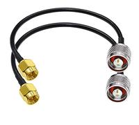 TUOLNK Cable coaxial tipo N a SMA RG58 Cable de extensión de antena Wifi macho a SMA macho N de 30 cm (12 pulgadas) Cable flexible coaxial de RF para radio bidireccional, paquete de 2