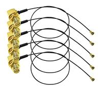 TUOLNK Cable de extensión IPX a RP-SMA 0.81 mm U.fl IPX a RP SMA Cable de antena wifi de ángulo recto hembra para red inalámbrica Mini PCI Cable coaxial 12 pulgadas (30 cm) Paquete de 5