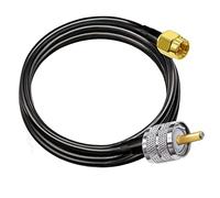 TUOLNK Cable de extensión SMA a UHF RG58 6.6ft (2M) SMA macho a SO239 PL259 Cable flexible de antena WiFi macho Cable de puente PL 259 para radio CB Radioaficionado