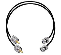 TUOLNK Cable de puente BNC a UHF RG58 Enchufe macho BNC a PL259 SO239 Cable de extensión macho de 20 pulgadas (50 cm) de baja pérdida para radio CB PL 259 a BNC Cable coaxial flexible, paquete de 2