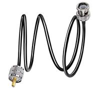 TUOLNK Cable de puente BNC a UHF RG58 Enchufe macho BNC a PL259 SO239 Cable de extensión macho de 3,3 pies (1 M) de baja pérdida para radio CB PL 259 a BNC Cable coaxial flexible