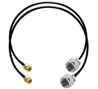 TUOLNK Cable de puente F a SMA Enchufe macho tipo F a SMA Cable de extensión macho RG58 20 pulgadas (50 cm) Cable adaptador coaxial SMA a F RF para antena de radioaficionado paquete de 2