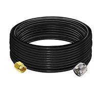 TUOLNK Cable de tipo SMA a N RG58 32,8 pies (10 M) Cable de extensión de antena WiFi de alta frecuencia y baja pérdida Cable coaxial negro SMA macho a N macho de 50 ohmios para red inalámbrica