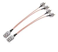 TUOLNK Cable divisor UHF PL259 SO239 hembra a doble SO239 macho Cable de extensión tipo Y 8 pulgadas (20 cm) RG316 Combinador en forma de V Cable flexible de RF coaxial, paquete de 2