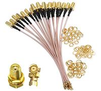 TUOLNK Cable IPX a SMA SMA Hembra a U.FL IPX RG178 Cable coaxial para módulo GPS Mini PCI UFL a SMA Cable de extensión de antena Wifi 4 pulgadas (10 cm) 5 piezas