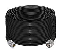 TUOLNK Cable tipo N RG58 65.6ft (20M) Conector N Macho a N Hembra Cable de extensión Cable N de baja pérdida Macho a hembra Cable de puente negro para enrutador Wifi Antena 3G 4G LTE