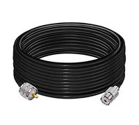 TUOLNK Cable UHF PL259 RG58 32,8 pies (10 M) PL259 SO239 Cable de extensión macho a hembra Cable coaxial CB de baja pérdida Negro para radio bidireccional Radio CB Dispositivos LAN inalámbricos