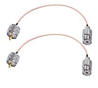 TUOLNK Cable UHF RG316 SO239 Cable coaxial RF macho a hembra de 8 pulgadas (20 cm) PL259 Jumper Pigtail 50 Ohm para radio CB 2 unidades