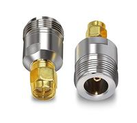 TUOLNK Conector coaxial Tipo N Hembra a SMA Macho, convertidor SMA a Tipo N para Cable de extensión de Antena Wi-Fi, 2 uds.