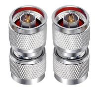 TUOLNK Conector coaxial tipo N N tipo adaptador macho macho para cable de extensión de antena Wifi 2 uds