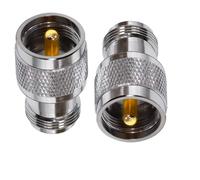 TUOLNK Conector coaxial UHF a N, Conector Hembra Tipo N PL259, Enchufe Macho UHF, Adaptador Coaxial RF para Cable de extensión de Antena WiFi, 2 uds.