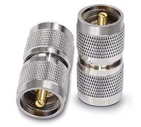 TUOLNK Conector coaxial UHF PL259 UHF Macho a UHF Macho Adaptador coaxial PL-259 Conector para Cable de extensión 2 Piezas