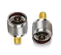 TUOLNK Conector SMA Hembra a N Macho N-Tipo Macho Enchufe a SMA Hembra Jack RF Adaptador coaxial para Wi-Fi Cable de extensión de Antena 2 uds