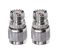 TUOLNK Conector UHF Hembra a N Macho N-Type Enchufe Macho a PL259 UHF Hembra Jack RF Coaxial Adaptador para Antena WiFi Cable de extensión 2 uds