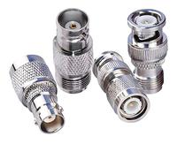 TUOLNK Juego de 4 adaptadores coaxiales TNC a BNC Jack RF TNC hembra a BNC macho, adaptadores coaxiales para radios Wi-Fi, kit de conector de antena externa