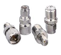 TUOLNK - Juego de 4 tipos de adaptador SMA macho a mini UHF macho Mini UHF a SMA Kit de adaptador coaxial RF para antena inalámbrica/cable coaxial RF Adaptador de antena SMA a mini UHF