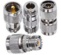 TUOLNK Juego de 4 Tipos UHF a Tipo N Kit de Conector de Adaptador coaxial RF UHF a N Conector de Conector coaxial para Cable coaxial/Telecom Kit de Adaptador coaxial RF de UHF a Tipo N