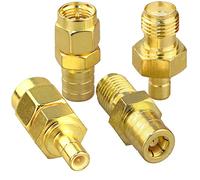 TUOLNK Kit de Adaptador de Conector SMA a SMB 4 Tipo de Kit de Conector SMA a SMB para FPV Drone/Cable de extensión Adaptador de Antena Dab Adaptador SMA a Conector SMB