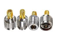 TUOLNK Kit de Conector de Adaptador coaxial Kit de Conector de SMA a Tipo N Cubierta Adaptador coaxial de Antena SMA 4G Adaptador de 4 Tipos de SMA a Tipo N